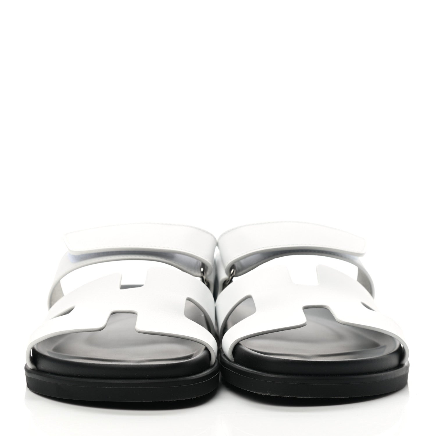 Hermes Calfskin Womens Chypre Sandals 37 White 2 of 9
