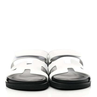 Hermes Calfskin Womens Chypre Sandals 37 White 2 of 9
