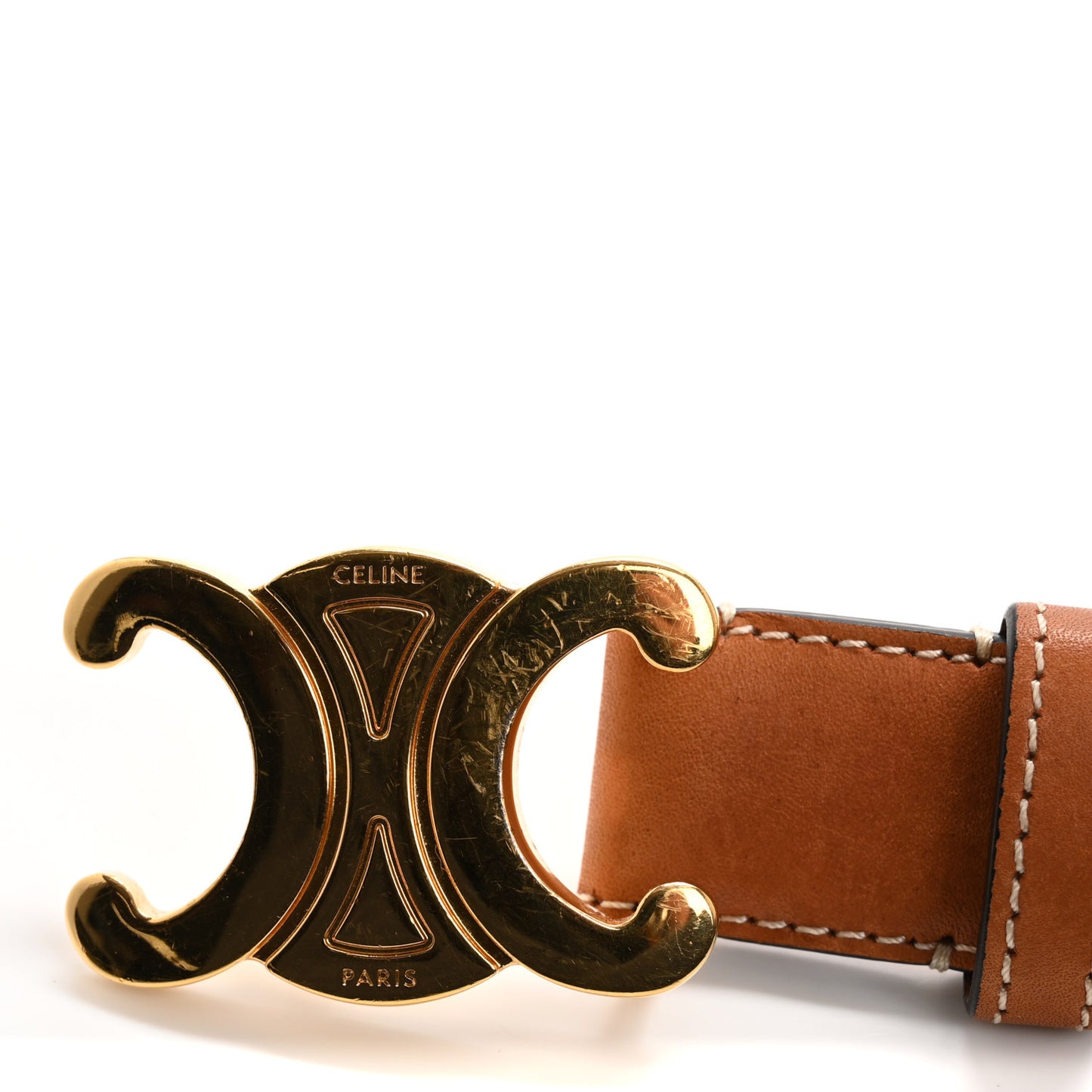 Box Calfskin Small 18mm Triomphe Belt 80 32 Tan