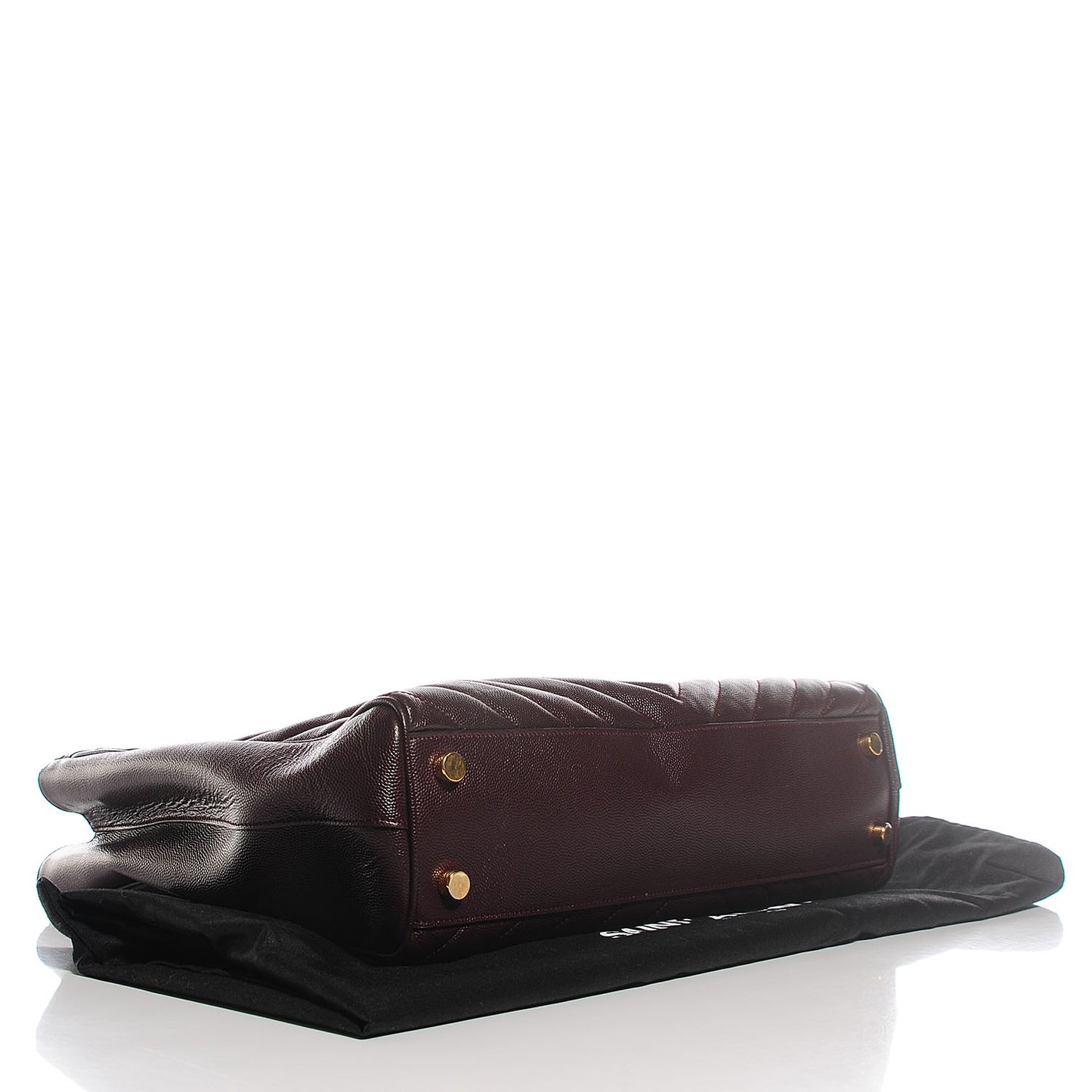 Grain de Poudre Matelasse Chevron Monogram Shopping Bag Bordeaux