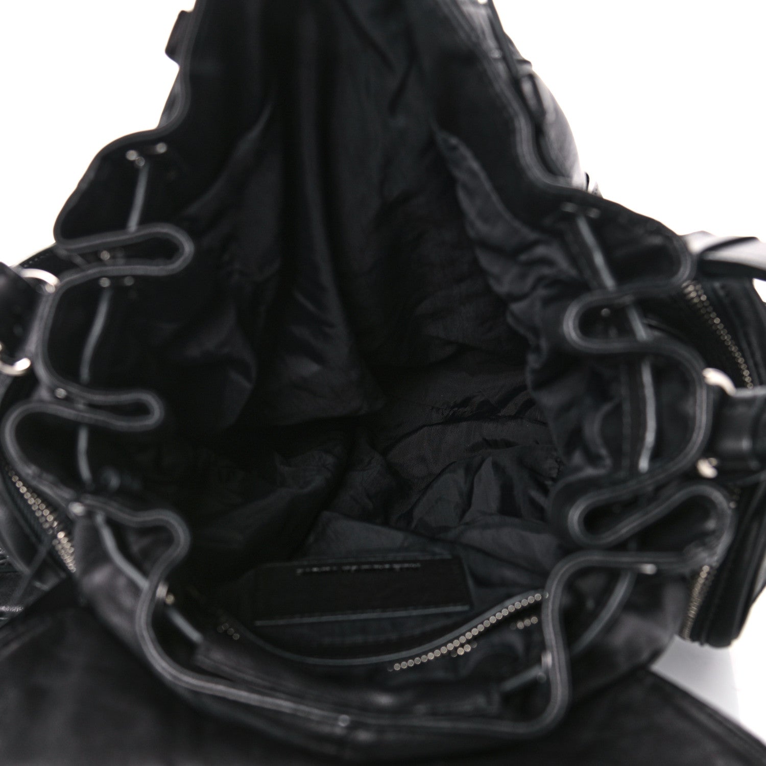 Alexander Wang Lambskin Marti Backpack Bag Washed Black Rhodium Hardware 6 of 9