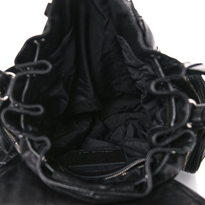 Alexander Wang Lambskin Marti Backpack Bag Washed Black Rhodium Hardware 6 of 9