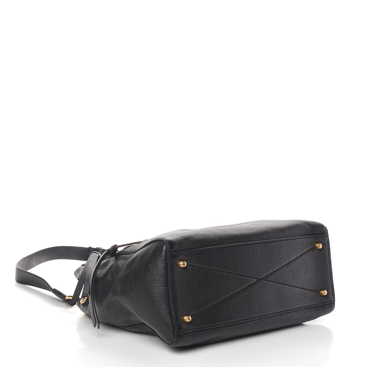 Textured Calfskin Medium Incognito Satchel Black