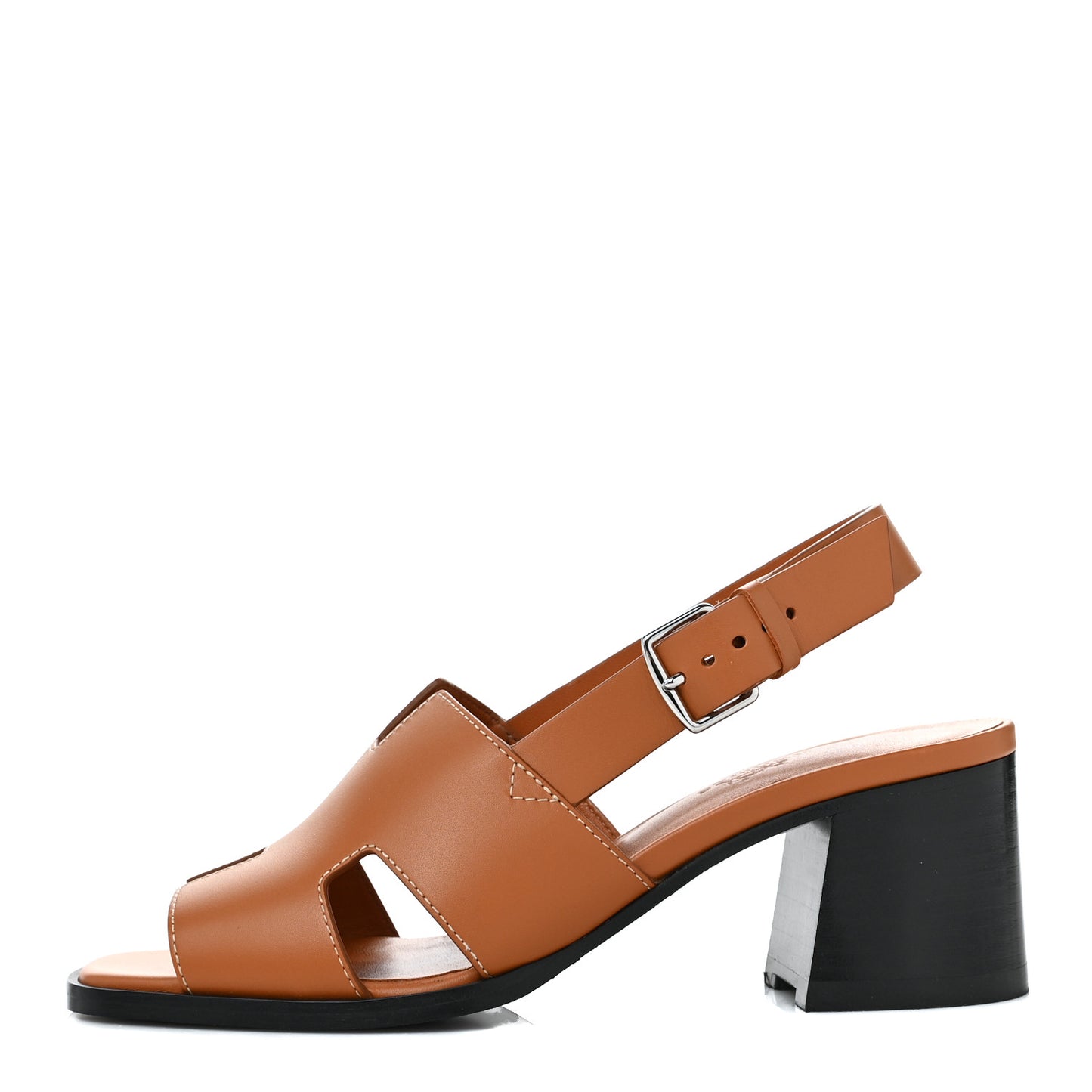 Calfskin Elbe 60 Sandals 37 Marron Glaise