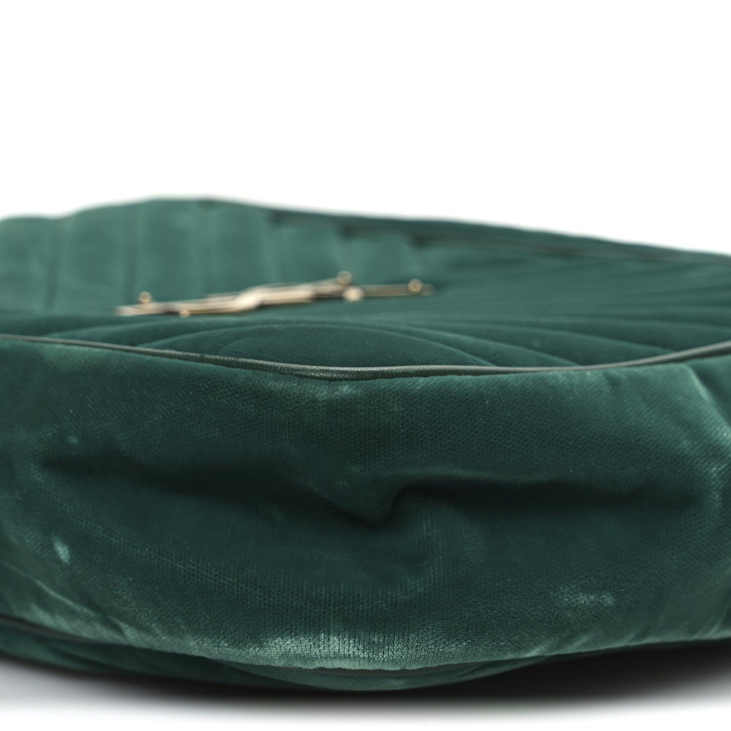 Velvet Matelasse Monogram Lou Camera Bag Deep Malachite