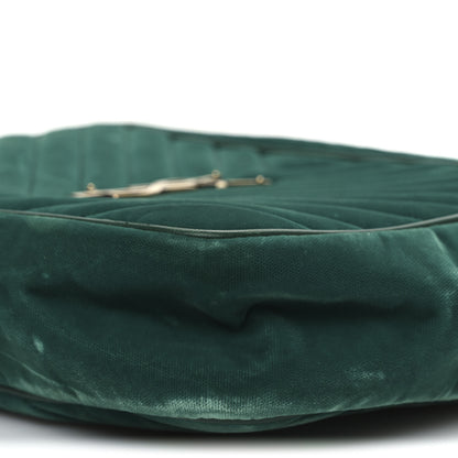 Saint Laurent Velvet Matelasse Monogram Lou Camera Bag Deep Malachite 10 of 13