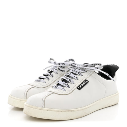 Chanel Calfskin CC Womens Sneakers 38.5 White 39.5 White 4 of 12