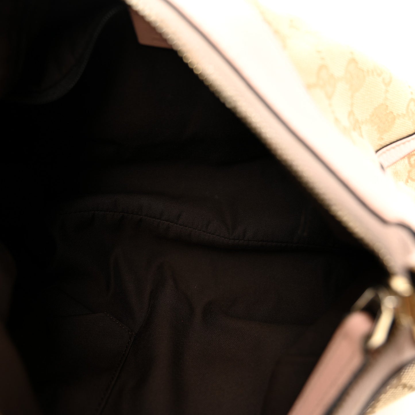 Monogram Medium D Gold Ring Hobo Pink