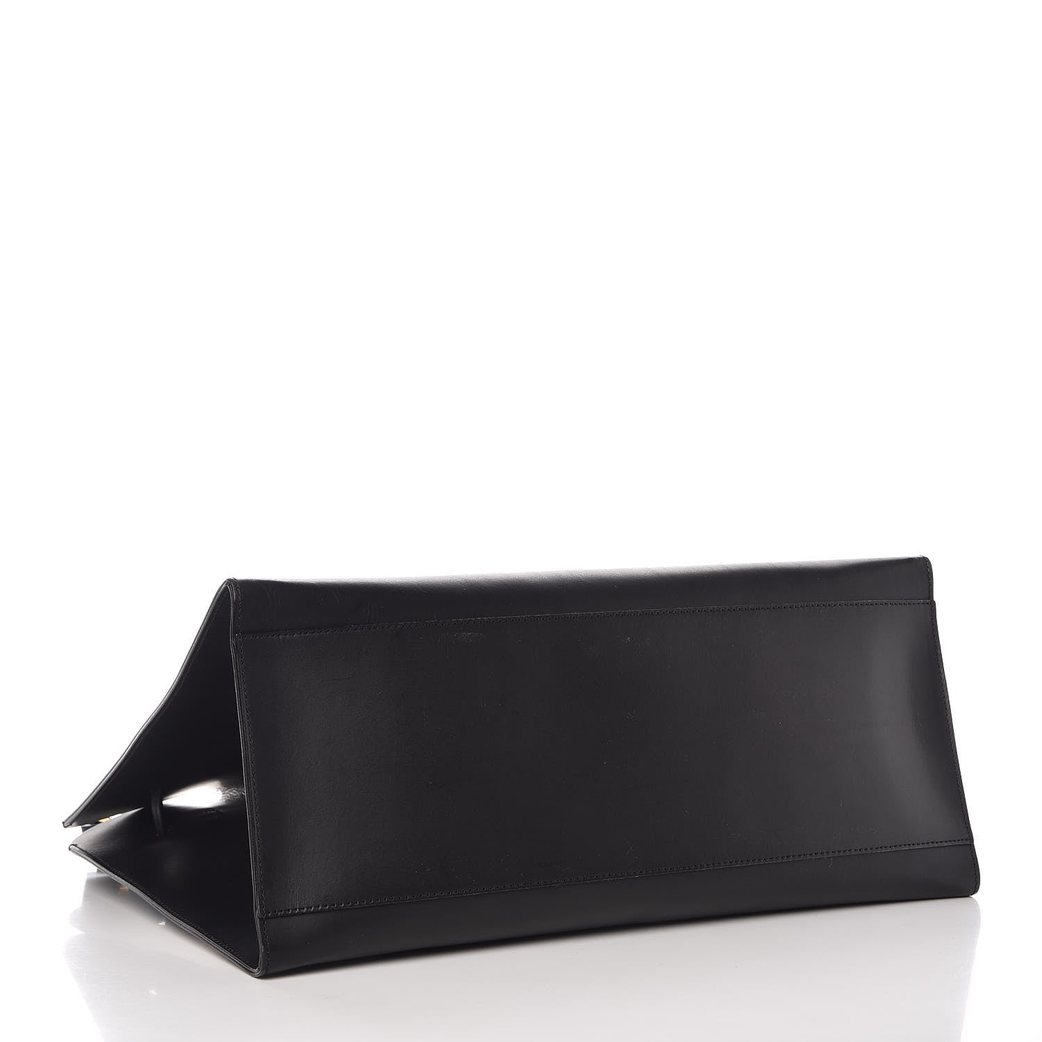 Mansur Gavriel Vegetable Tanned Calfskin Large Sun Bag Black Blue 5 of 10