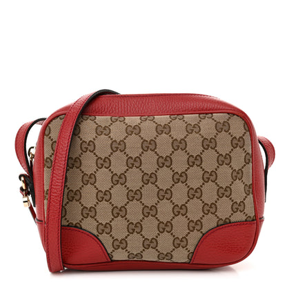 Gucci Monogram Mini Bree Messenger Bag Red 1 of 11