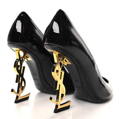 Saint Laurent Patent Opyum 110 Pumps 36 Black Gold 4 of 9