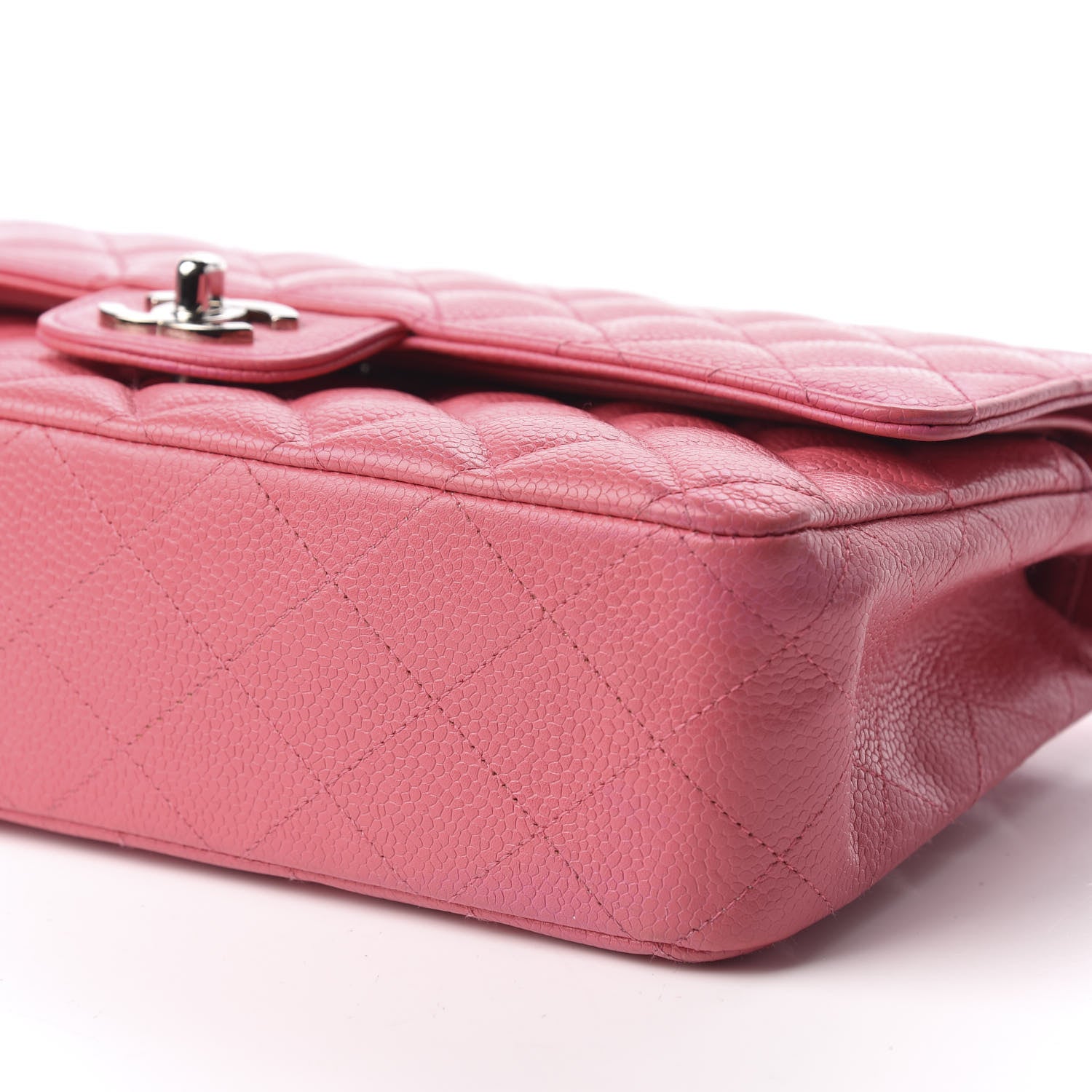 Chanel Caviar Quilted Medium Double Flap Dark Pink 6 of 9