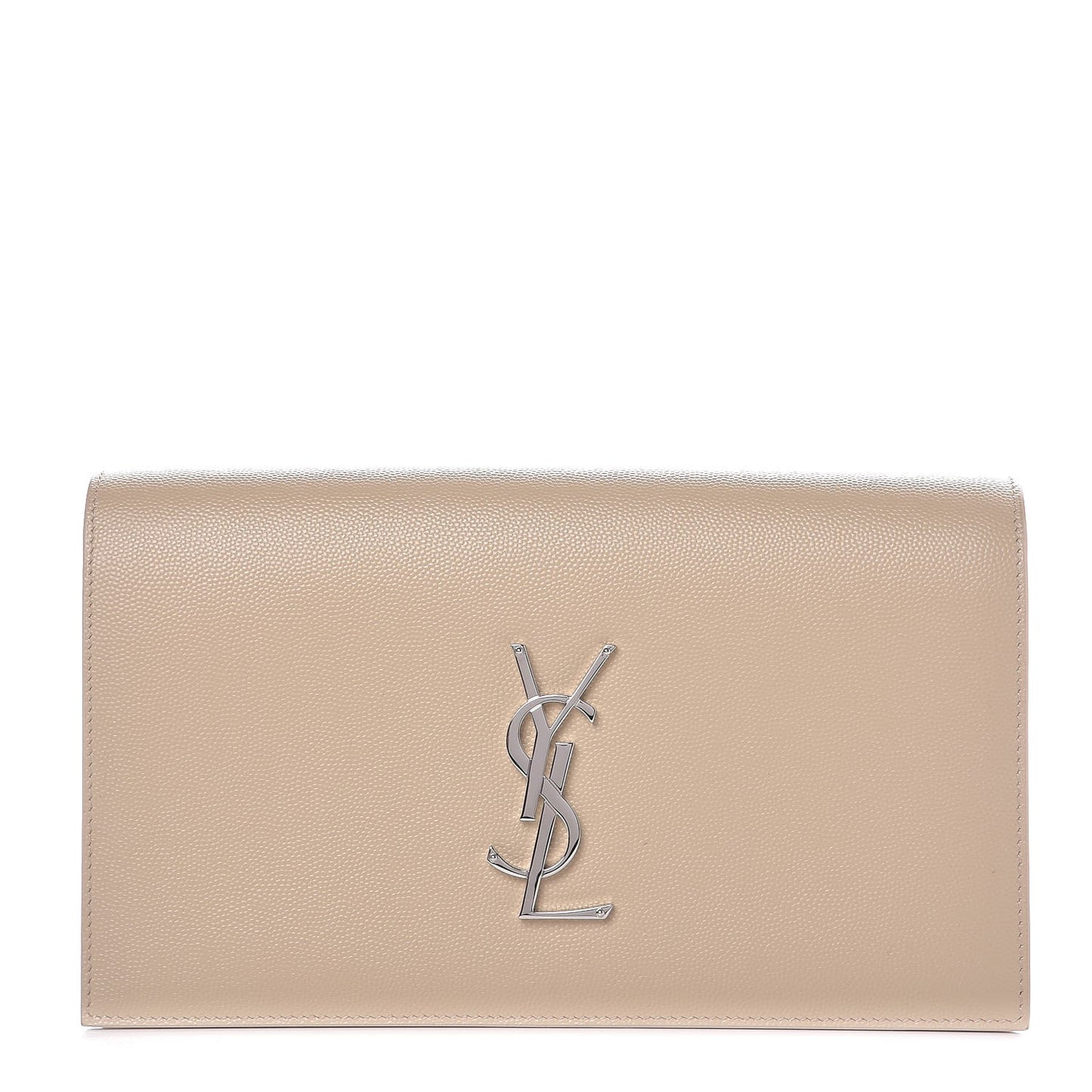 Grain De Poudre Classic Kate Monogram Clutch Nude Powder