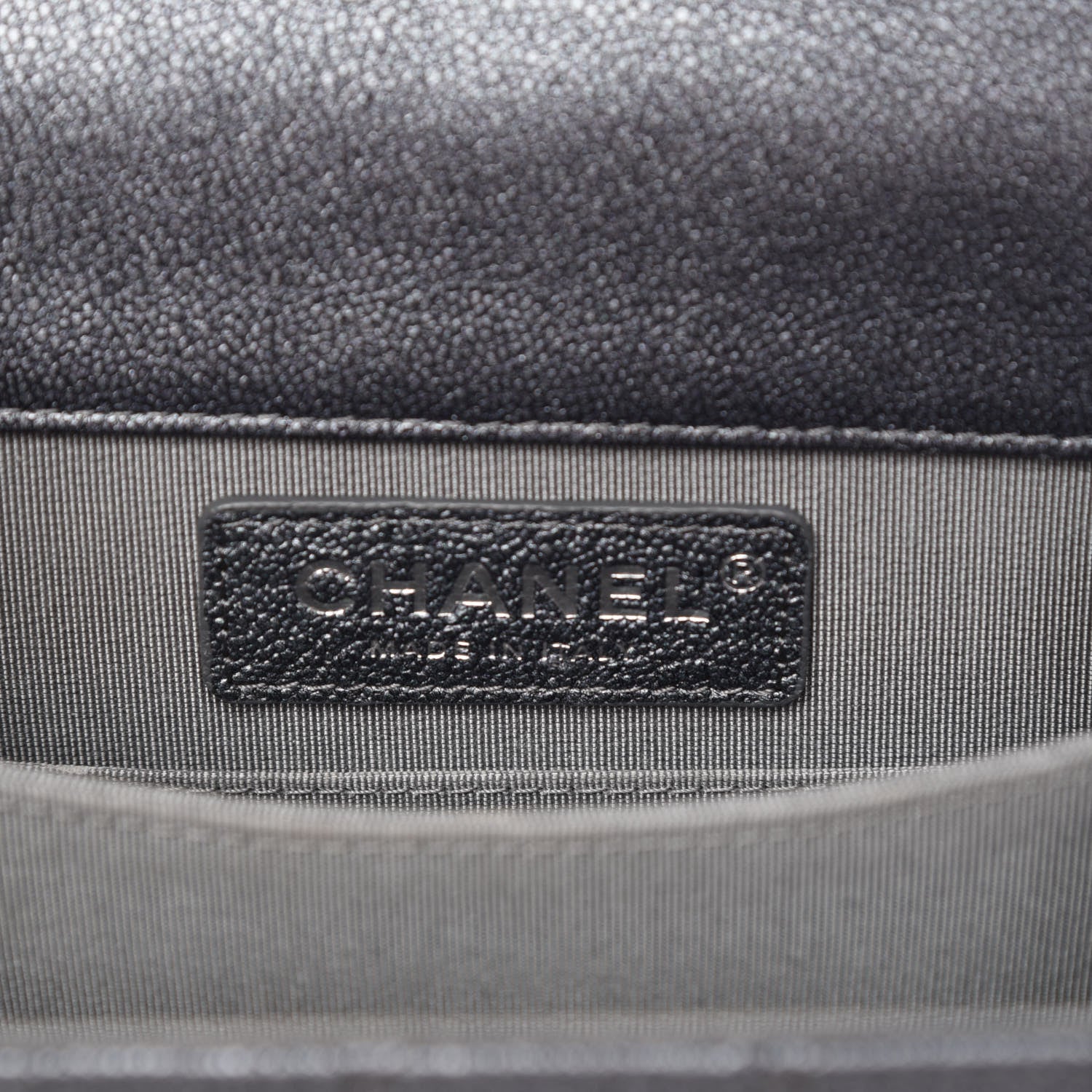 Chanel Iridescent Caviar Quilted North South Boy Flap Grey 8 of 9