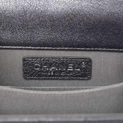 Chanel Iridescent Caviar Quilted North South Boy Flap Grey 8 of 9