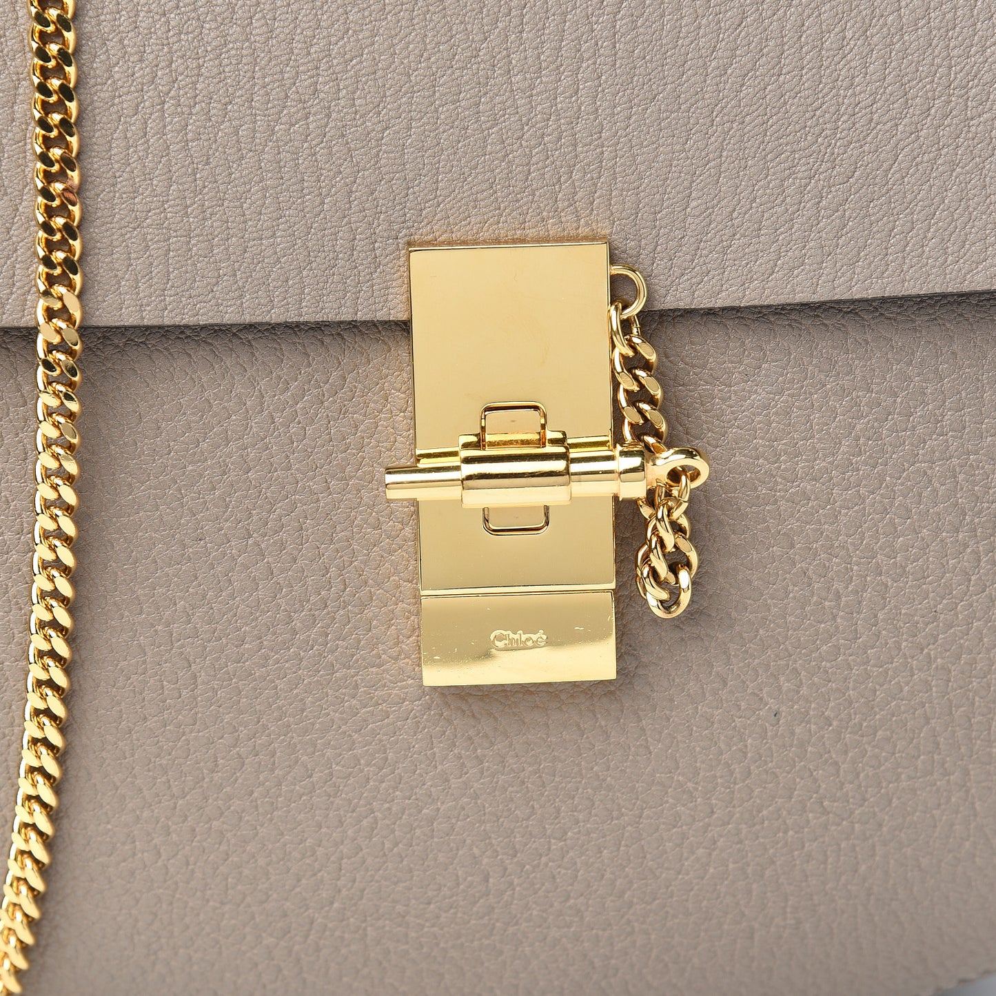 Grained Lambskin Drew Shoulder Bag Motty Grey