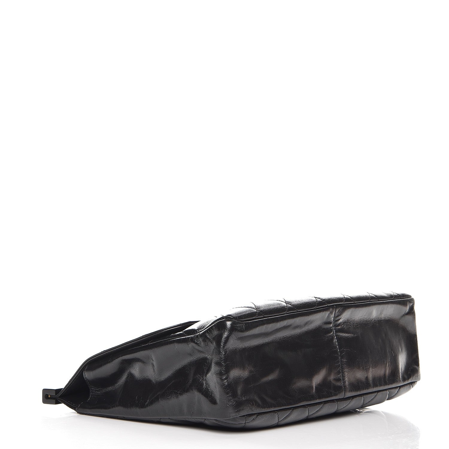 Chanel Glazed Calfskin Quilted Small CC Delivery Tote Black 4 of 12