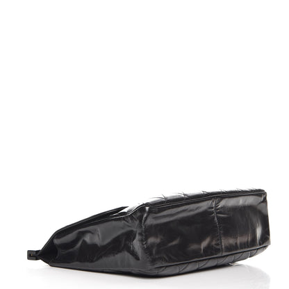 Chanel Glazed Calfskin Quilted Small CC Delivery Tote Black 4 of 12