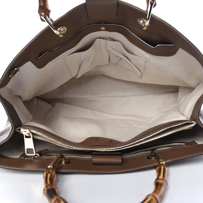 Gucci Cellarius Calfskin Large Bamboo Shopper Tote Acero 5 of 18
