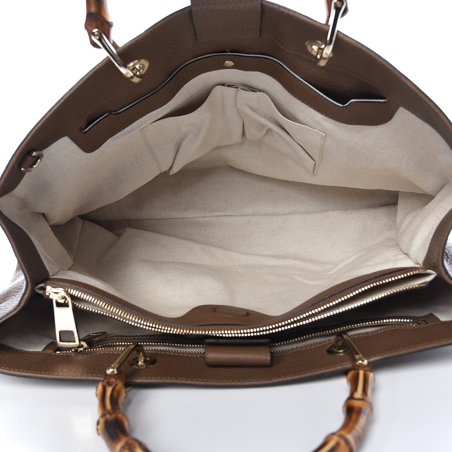 Cellarius Calfskin Large Bamboo Shopper Tote Acero