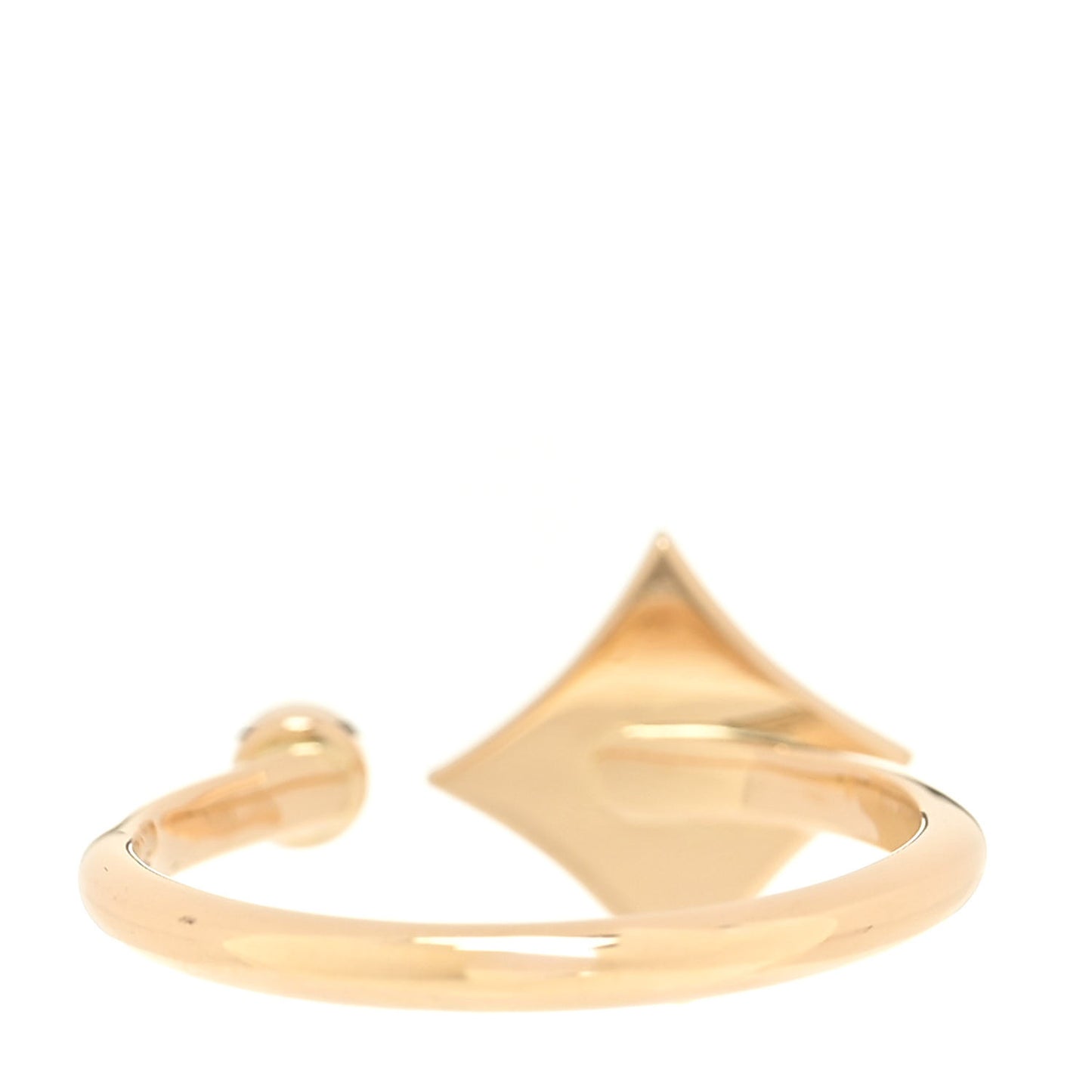 18K Yellow Gold Diamond Black Onyx Color Blossom Mini Star Ring 54 6.75