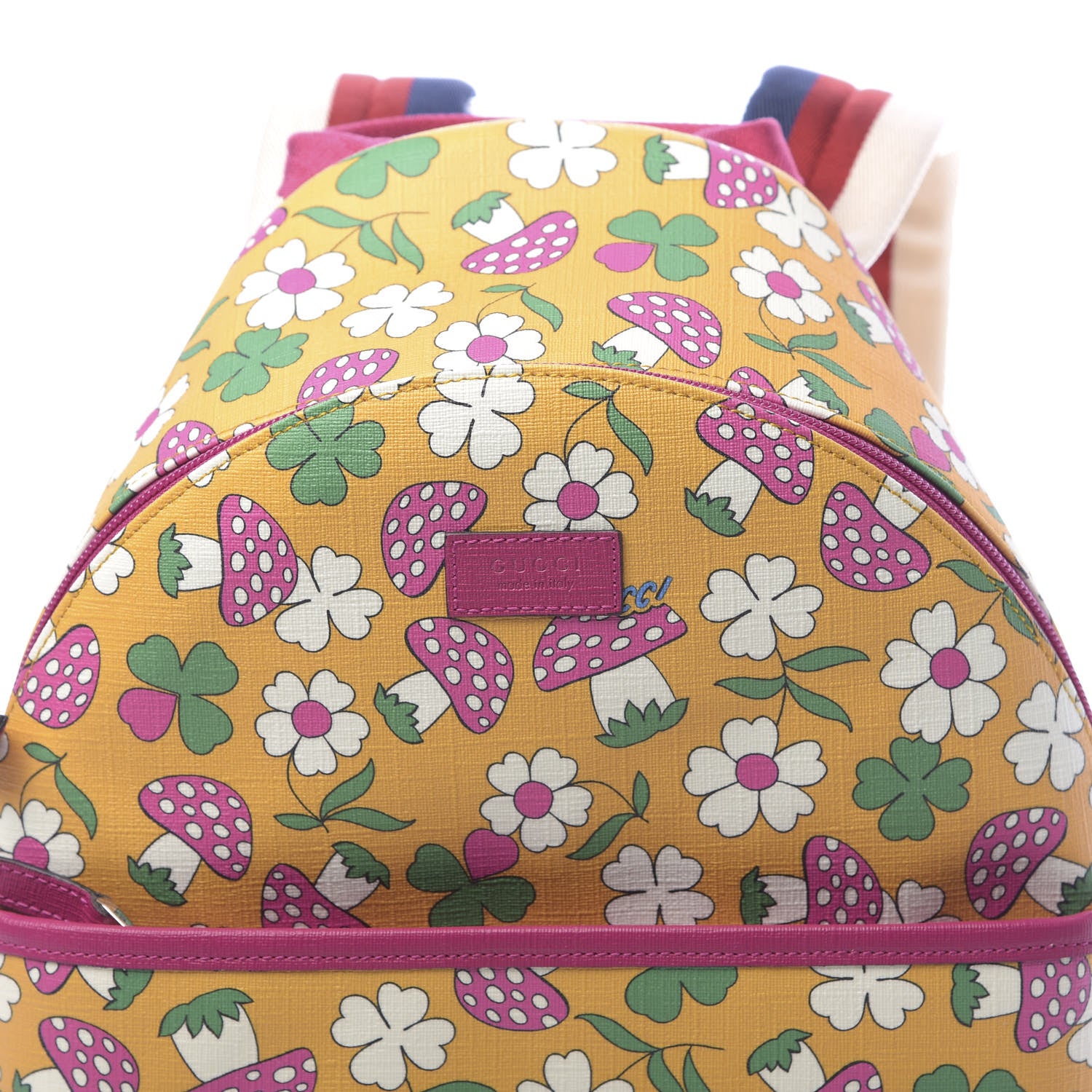 Gucci Canvas Childrens Flower Mushroom Print Backpack 7 of 9