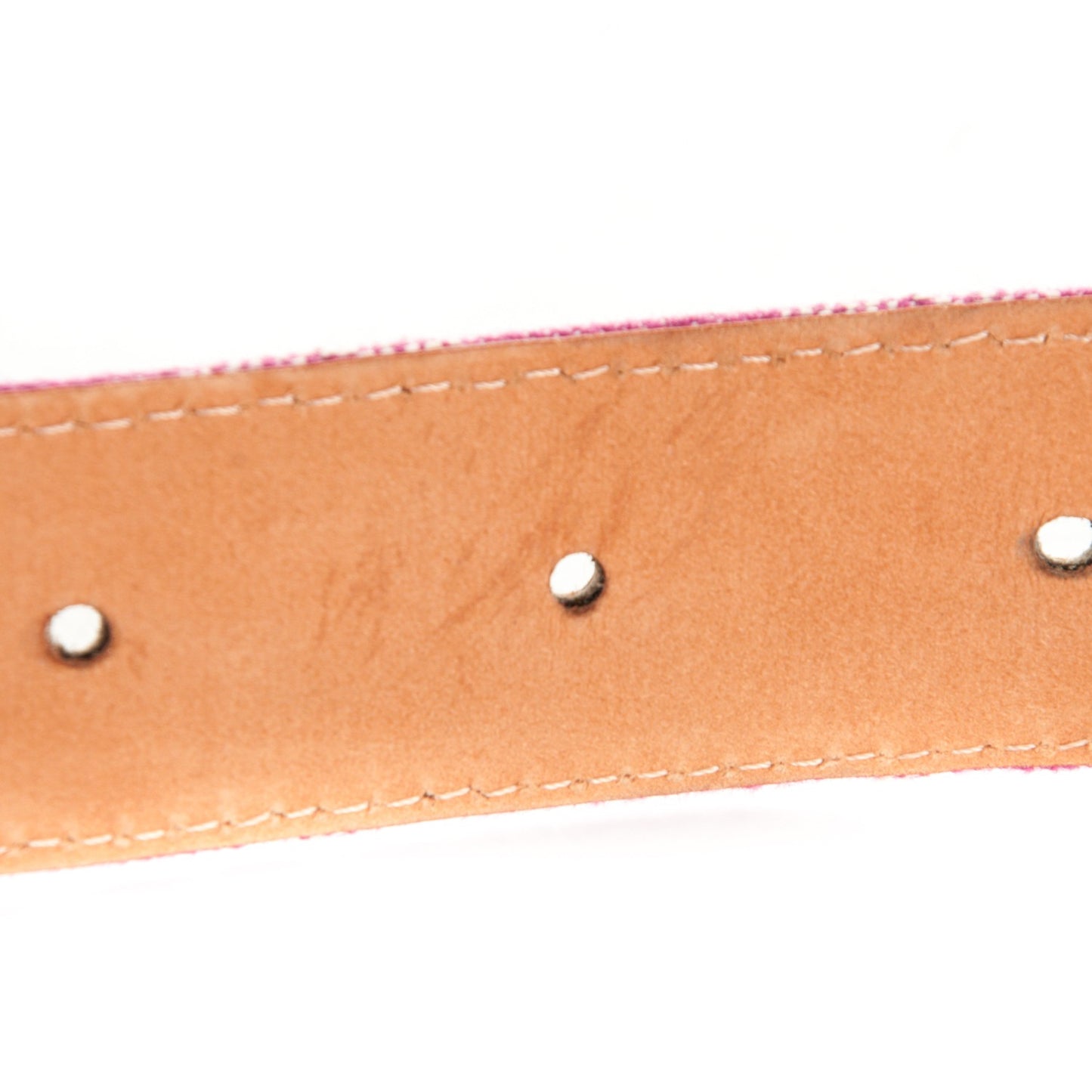 Denim Monogram Belt 90 36 Fuchsia