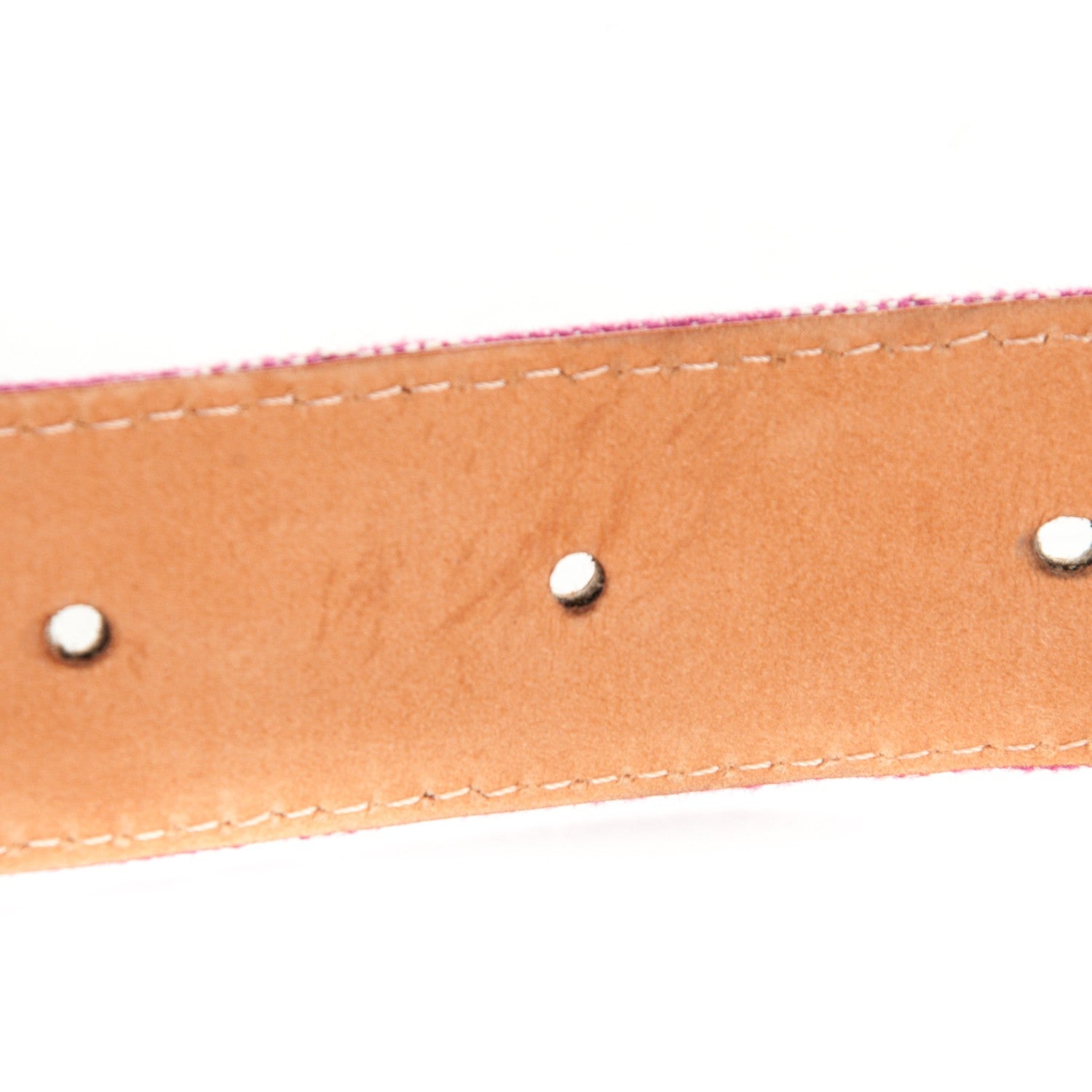 Louis Vuitton Denim Monogram Belt 90 36 Fuchsia 6 of 7