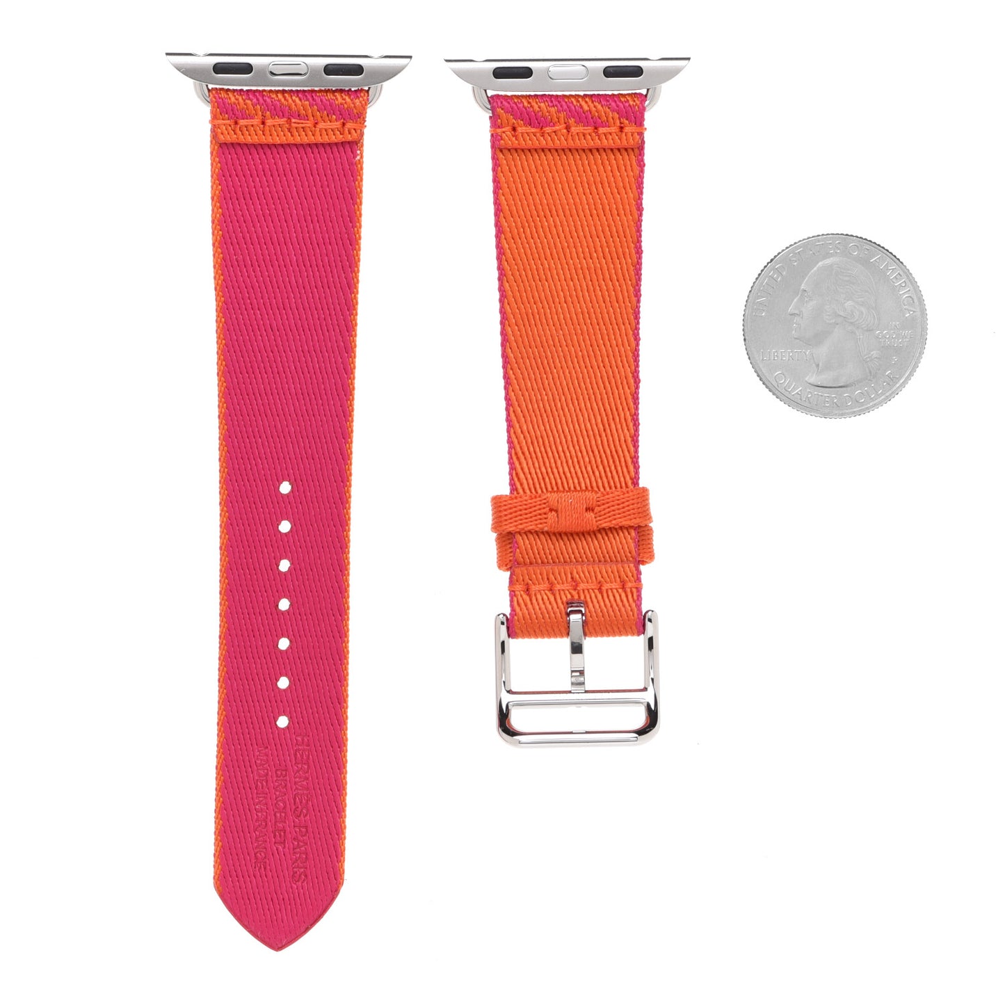 Nylon Weave Apple Watch Single Tour Band 40mm Orange Rose Mexico