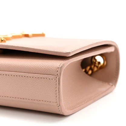 Saint Laurent Grain De Poudre Small Monogram Kate Satchel Pale Blush 10 of 15