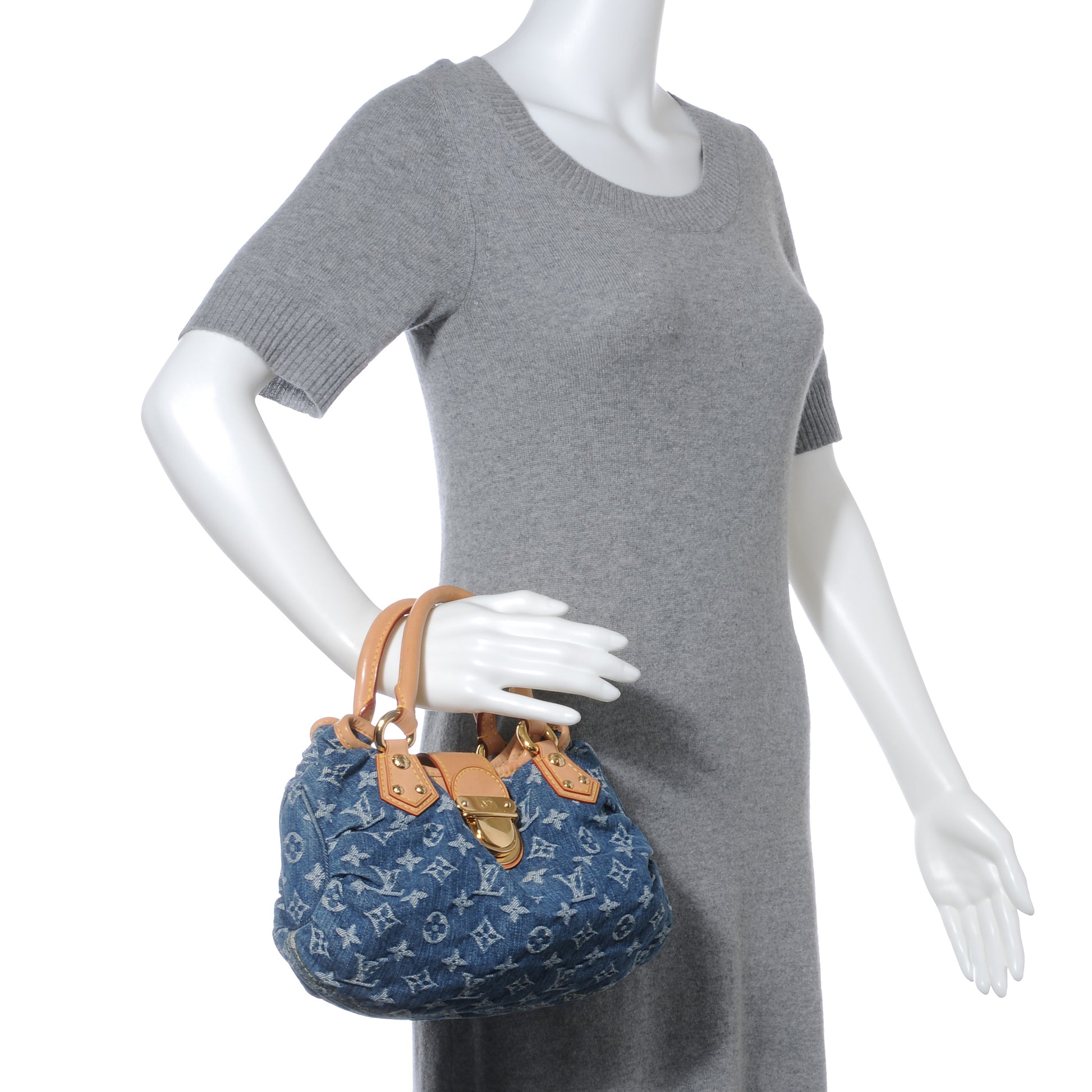 Louis Vuitton Denim Pleaty Blue 2 of 7