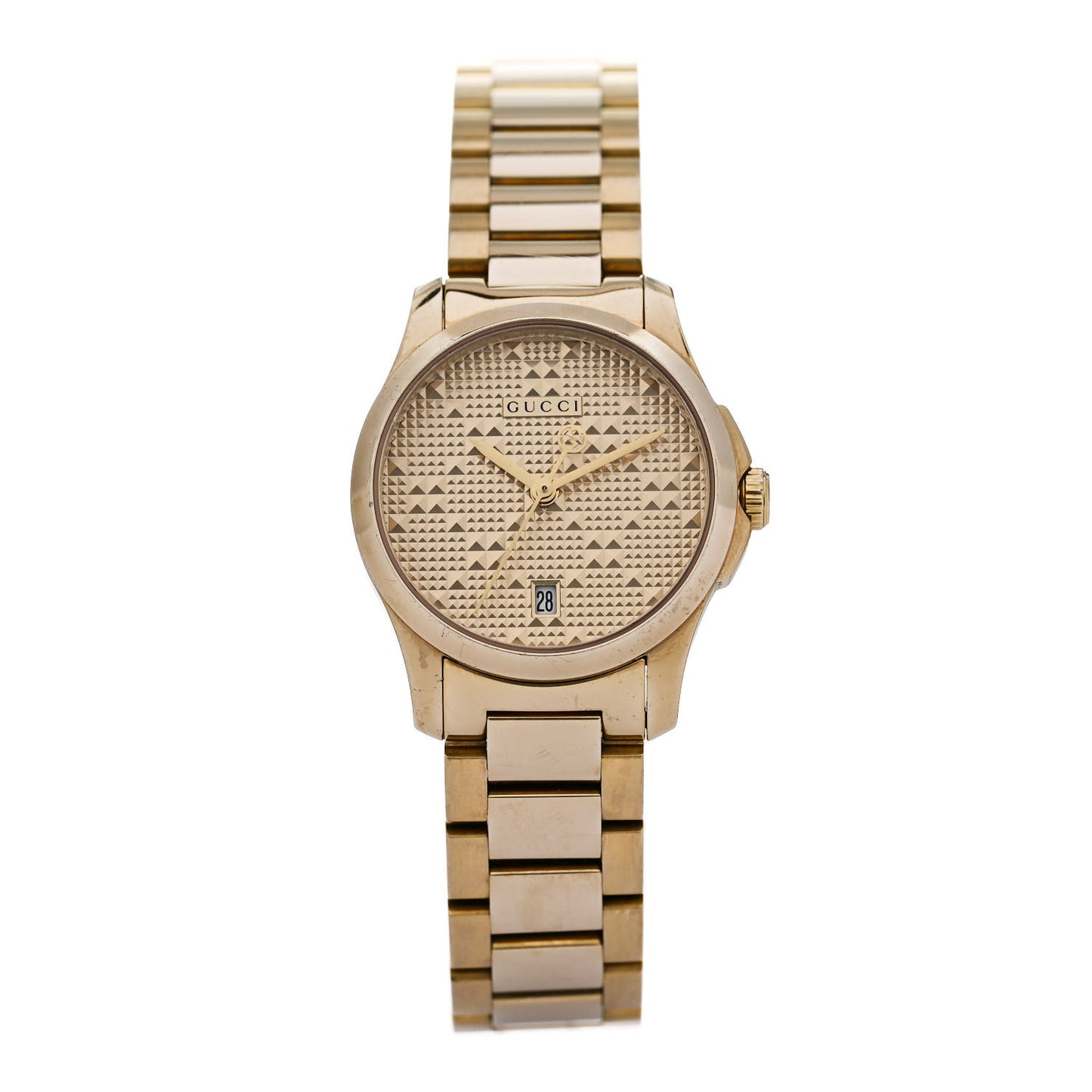 Stainless Steel 27mm G-Timeless Diamante Quartz Watch Gold