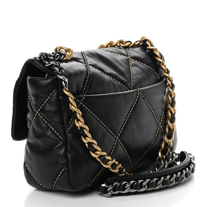 Chanel Lambskin Chain Quilted Medium Chanel 19 Flap Black 3 of 10