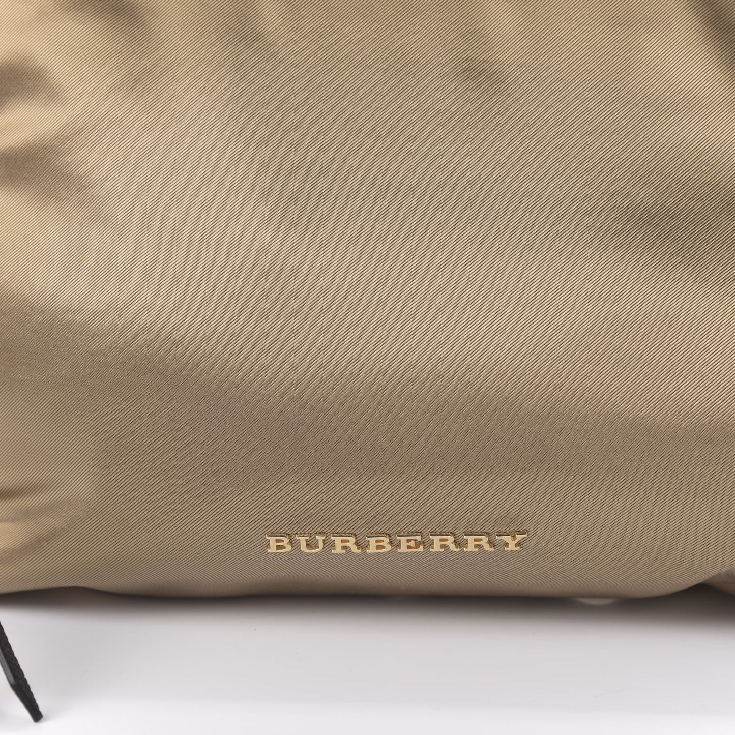 Nylon Large Border Pouch Gold Black