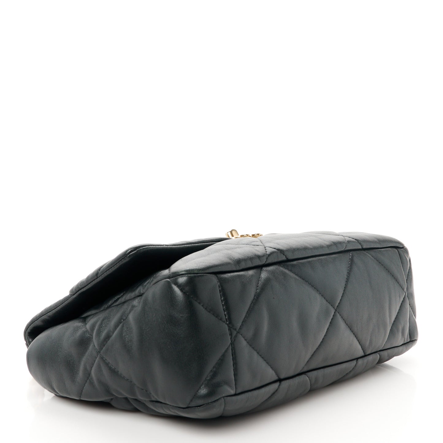 Lambskin Quilted Large Chanel 19 Flap Black