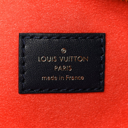 Louis Vuitton Lambskin Embossed Monogram LV Garden Coussin MM Navy Blue 8 of 12