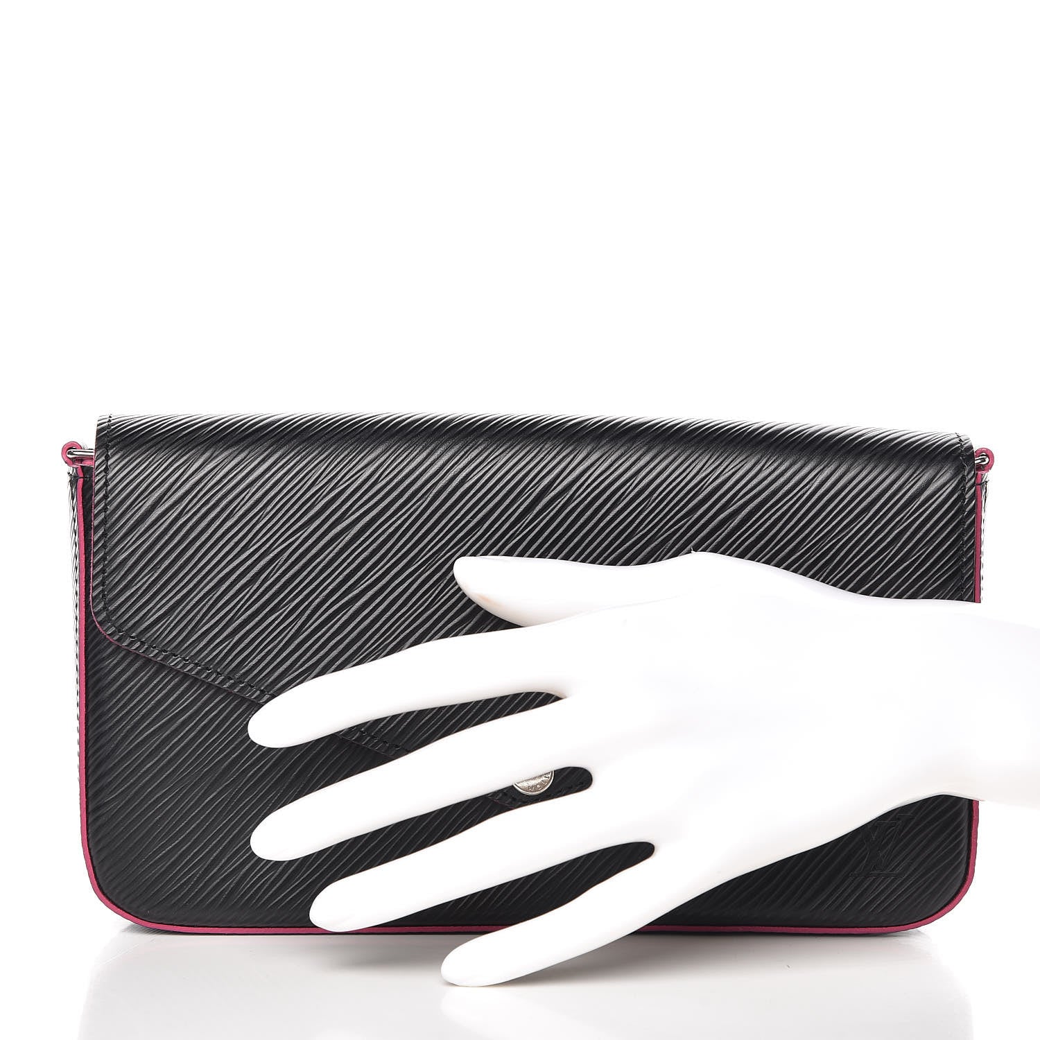 Louis Vuitton Epi Pochette Felicie Black Hot Pink 2 of 10