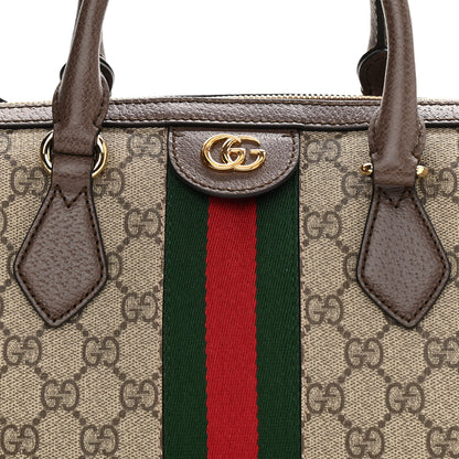 Gucci GG Supreme Monogram Web Medium Ophidia Boston Brown 10 of 10