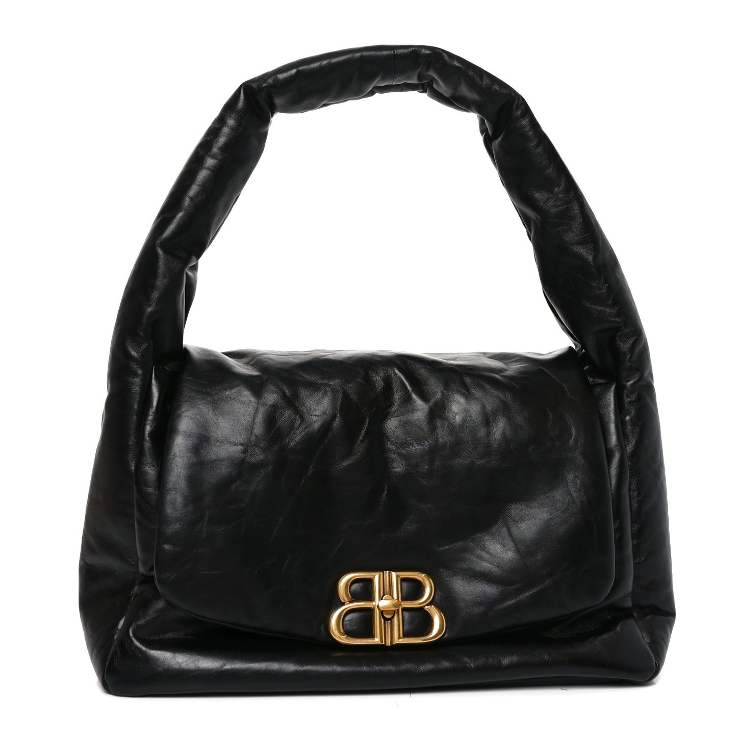 Calfskin Quilted Monaco Sling Shoulder Bag Black Black