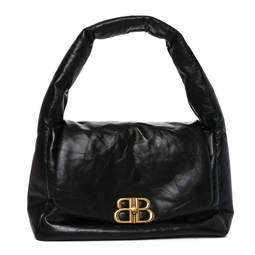 Balenciaga Calfskin Monaco Sling Shoulder Bag Black 1831223 – FASHIONPHILE