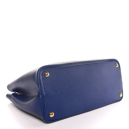 Prada Saffiano Cuir Medium Double Bag Inchiostro 6 of 7