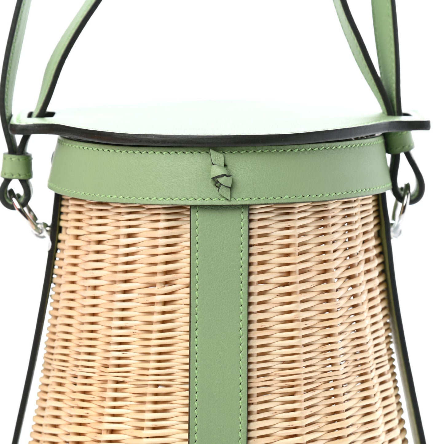 Swift Wicker Sac Farming Picnic Bag Naturel Vert Criquet