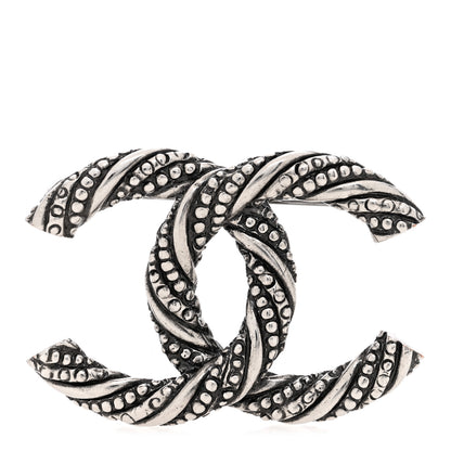 Chanel Ruthenium Twisted CC Brooch 1 of 3