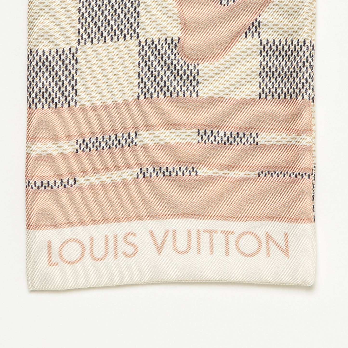 Silk Damier Azur Tahitienne Bandeau Rose Ballerine