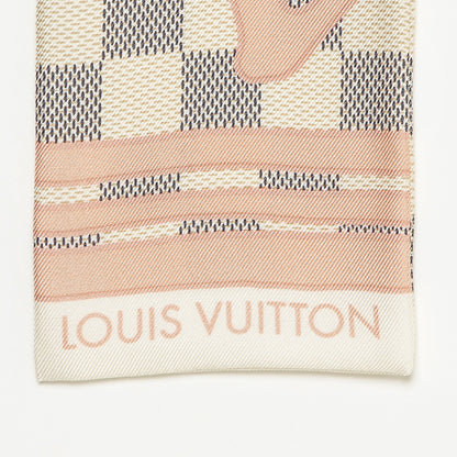 Louis Vuitton Silk Damier Azur Tahitienne Bandeau Rose Ballerine 3 of 6