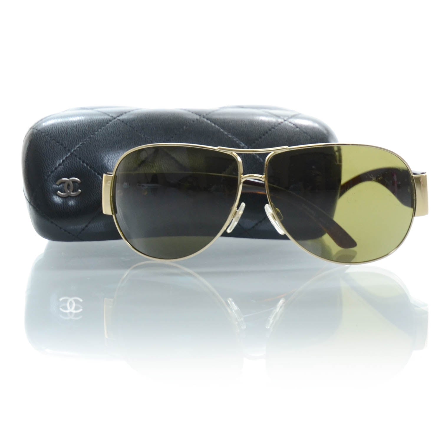 Chanel Aviator Sunglasses 4128 Brown 7 of 7