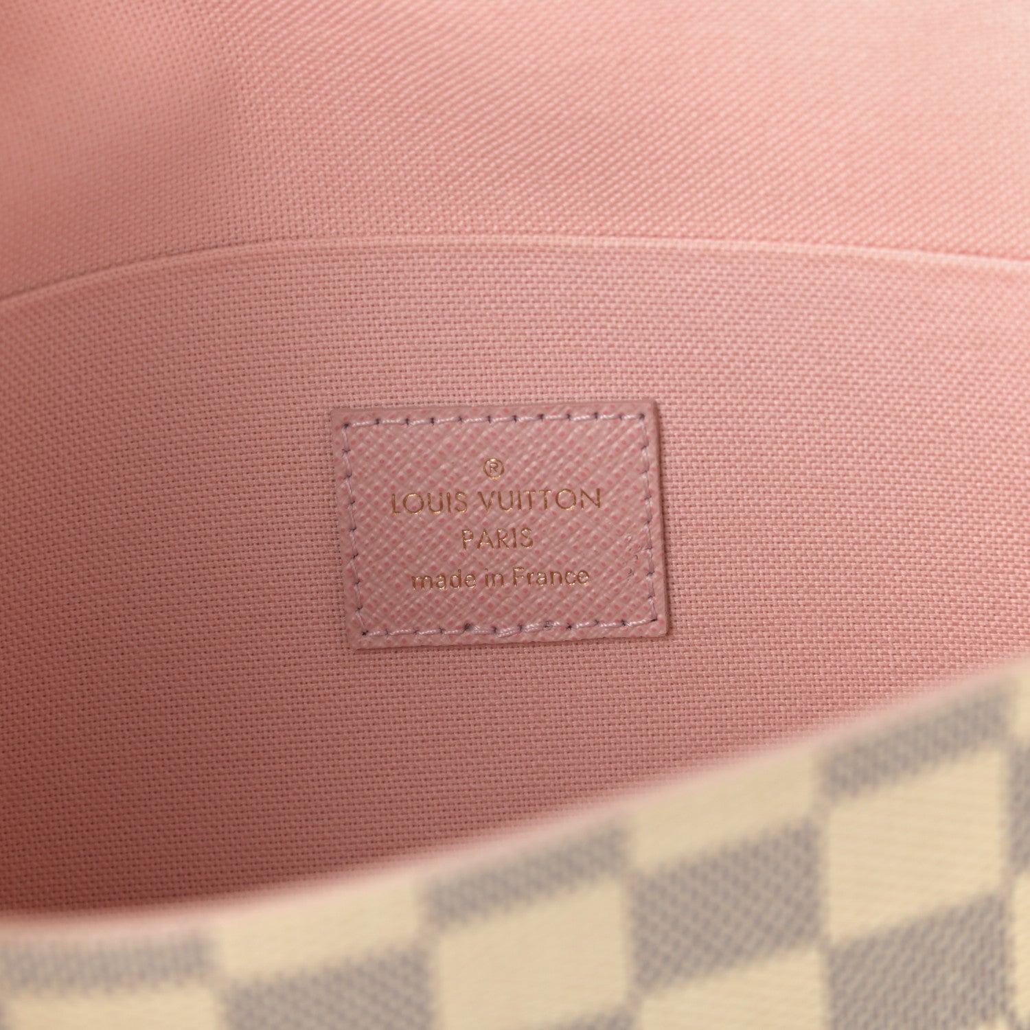 Louis Vuitton Damier Azur Pochette Felicie Chain Wallet Rose Ballerine 7 of 9