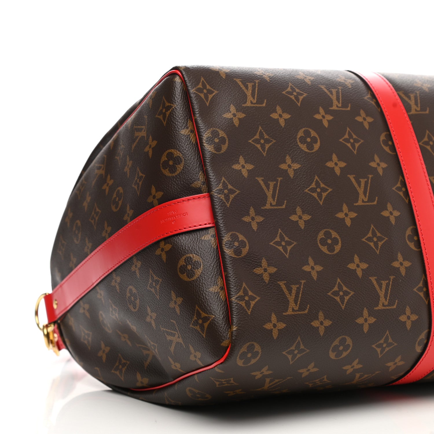 Louis Vuitton Calfskin Monogram Keepall Bandouliere 50 Coquelicot 9 of 12