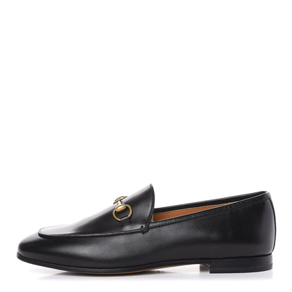 Gucci Calfskin Womens Jordaan Loafers 37 Black 1 of 8