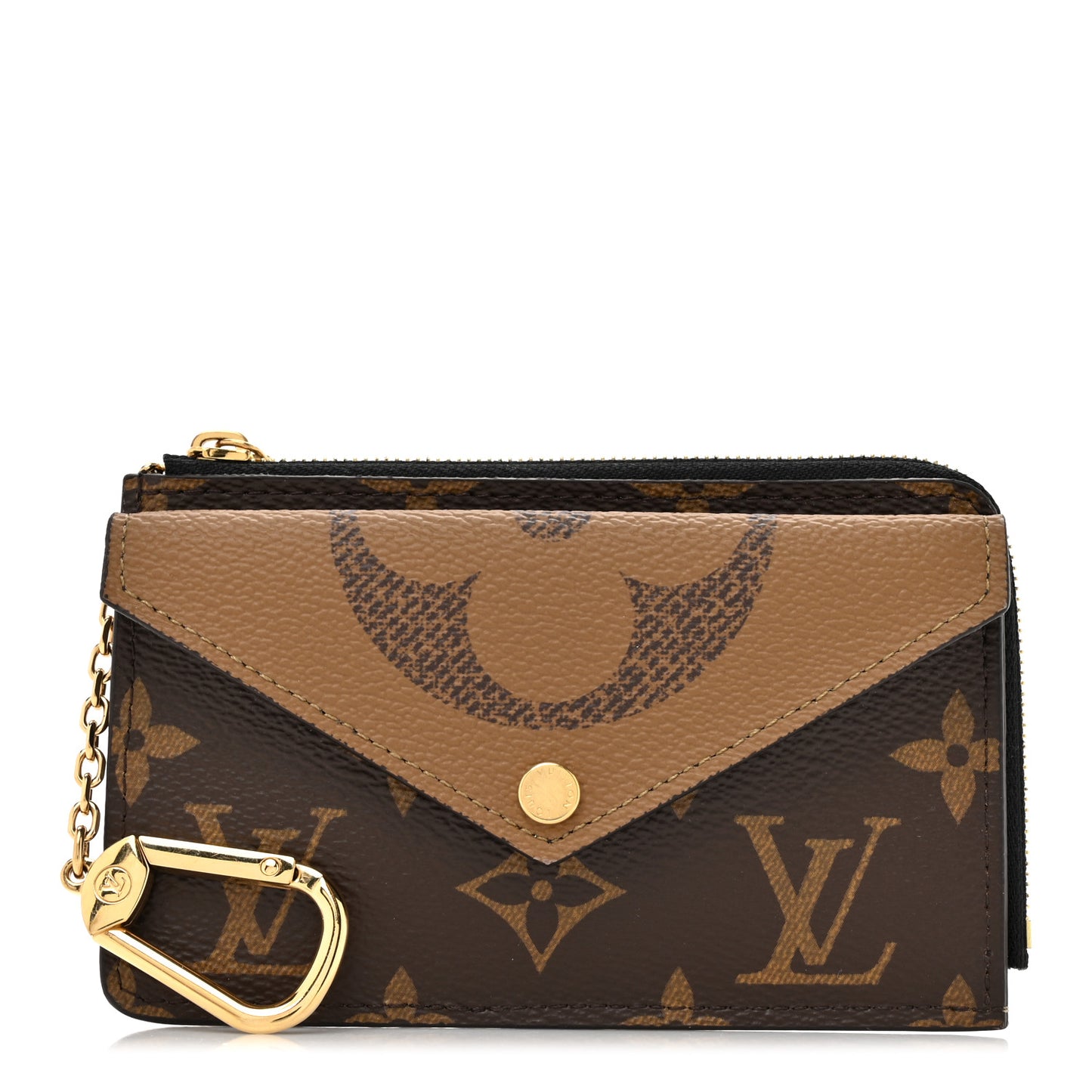 Reverse Monogram Recto Verso Card Holder Brown